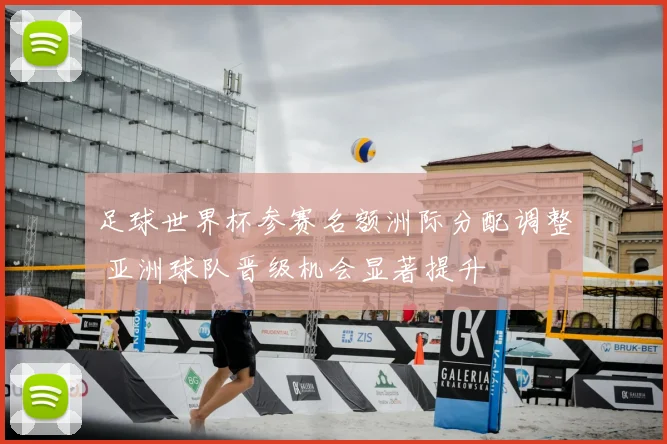 足球世界杯参赛名额洲际分配调整 亚洲球队晋级机会显著提升